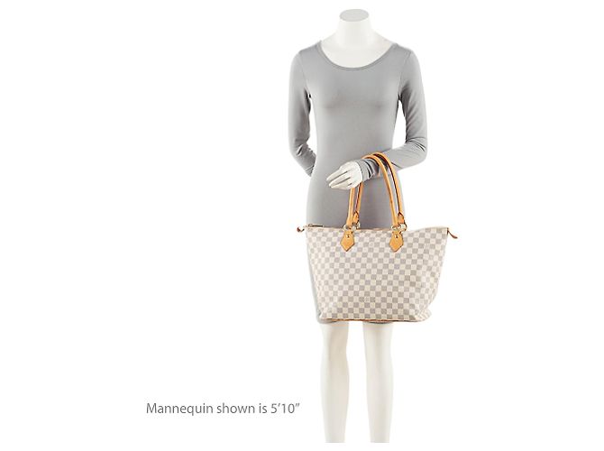 Tote Louis Vuitton Damier Azur Saleya MM Blu - vista 5