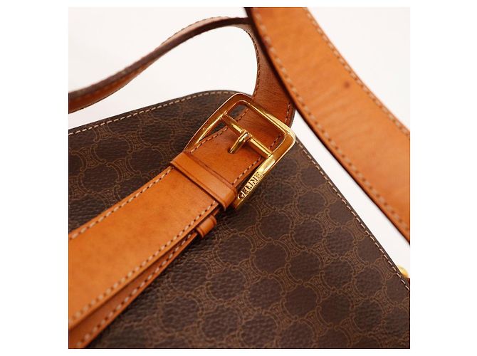 Céline Celine Triomphe Canvas Schultertasche Braun Monogramm - Ansicht 8