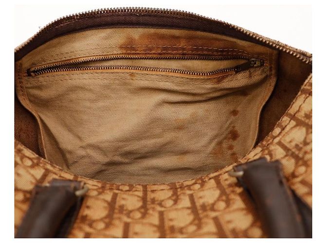 Christian Dior Borsa Boston Trotter Marrone - vista 10