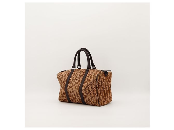 Christian Dior Borsa Boston Trotter Marrone - vista 2