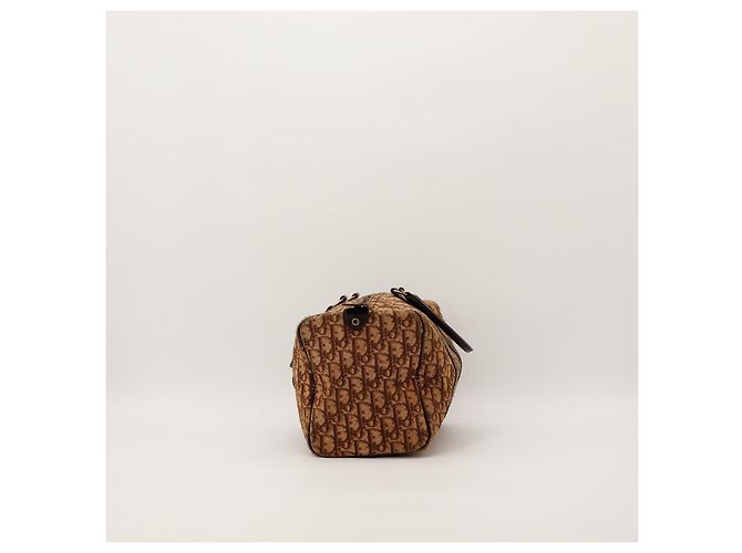 Christian Dior Borsa Boston Trotter Marrone - vista 3