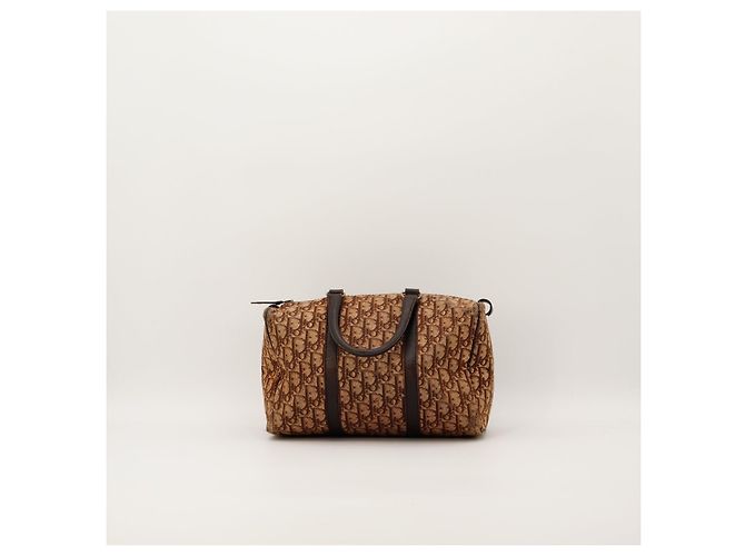 Christian Dior Borsa Boston Trotter Marrone - vista 4
