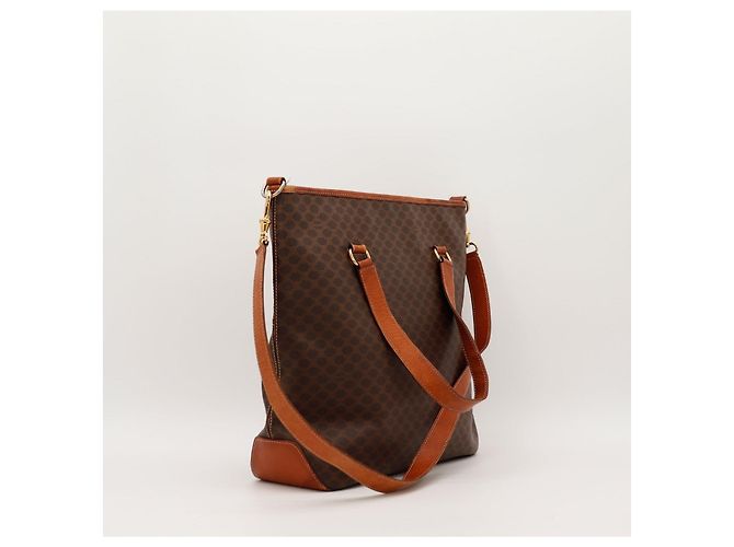 Céline Celine Macadam Canvas und Leder Shopper Braun Monogramm - Ansicht 4