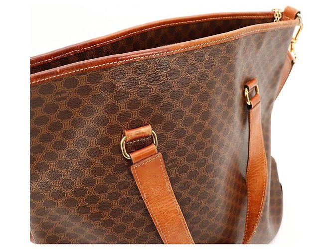 Céline Celine Macadam Canvas und Leder Shopper Braun Monogramm - Ansicht 6