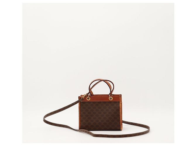 Céline Mini borsa Celine Triomphe in tela Marrone - vista 2