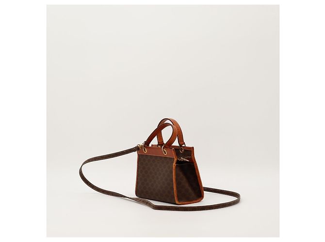 Céline Mini borsa Celine Triomphe in tela Marrone - vista 3