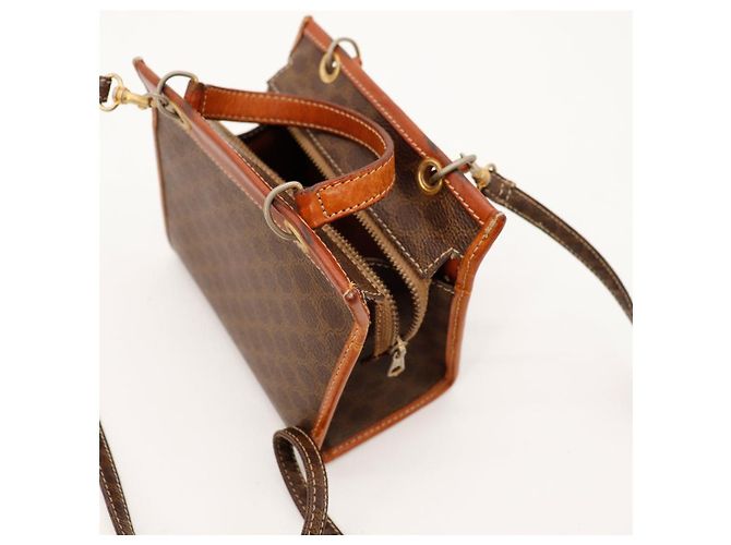 Céline Mini borsa Celine Triomphe in tela Marrone - vista 6