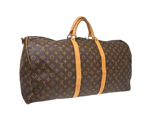 Louis Vuitton Keepall Bandouliere Monogram Canvas 60 Castaño - vista 2