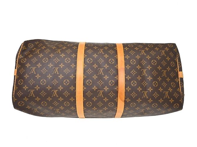 Louis Vuitton Keepall Bandouliere Monogram Canvas 60 Castaño - vista 7