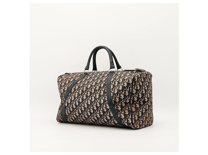 Christian Dior Borsa Boston Monogram Beige Blu scuro - vista 2