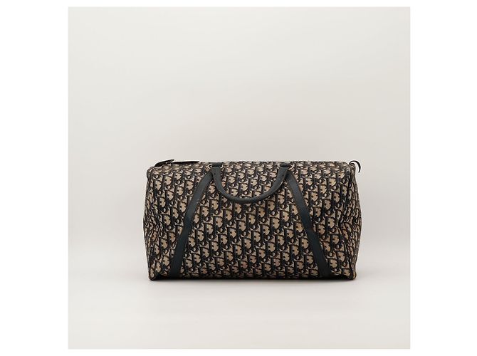 Christian Dior Borsa Boston Monogram Beige Blu scuro - vista 4