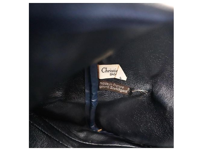 Christian Dior Borsa Boston Monogram Beige Blu scuro - vista 9
