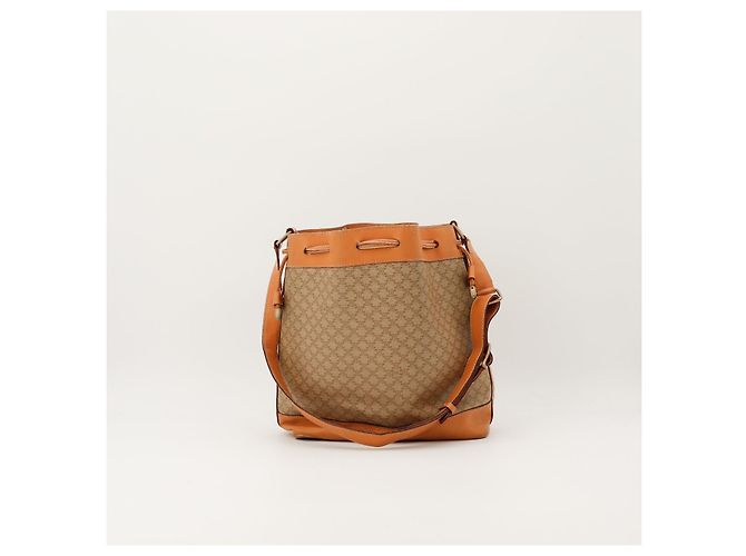 Céline Celine Bolso Bucket Macadam Castaño Monograma - vista 3
