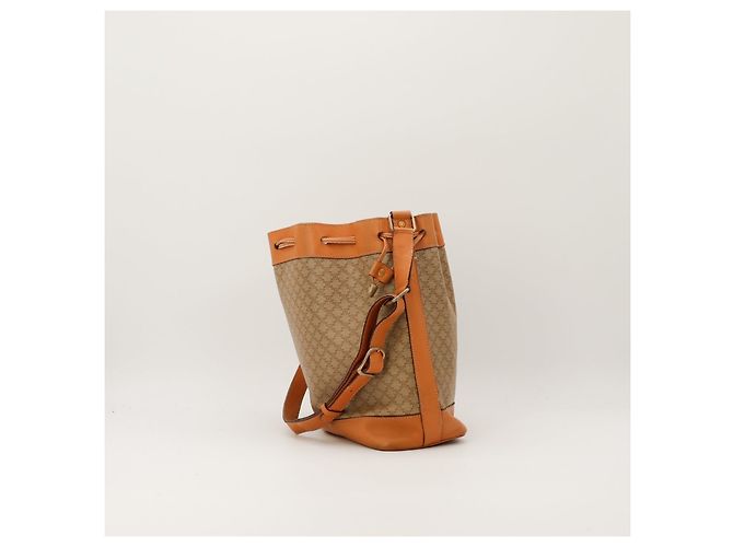 Céline Celine Bolso Bucket Macadam Castaño Monograma - vista 4