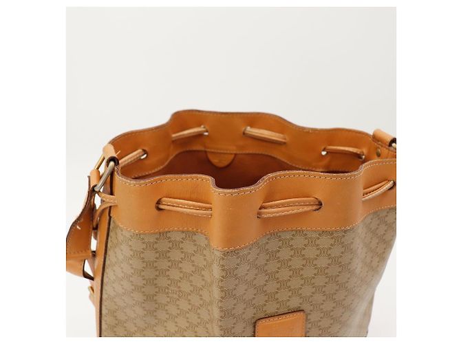 Céline Celine Bolso Bucket Macadam Castaño Monograma - vista 6