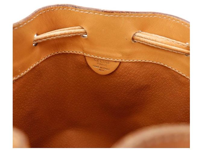 Céline Celine Bolso Bucket Macadam Castaño Monograma - vista 9