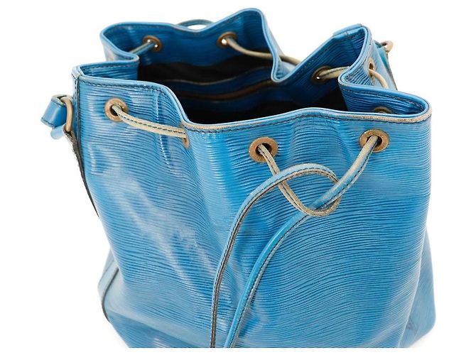 Louis Vuitton Borsa a Secchiello Noe in Pelle Epi Blu - vista 6