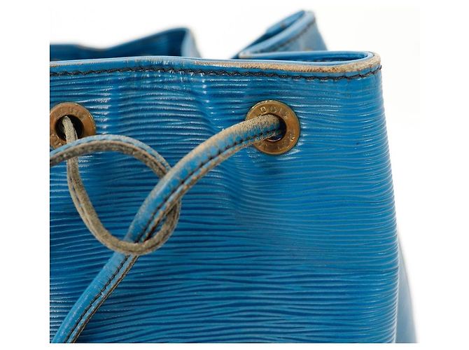Louis Vuitton Borsa a Secchiello Noe in Pelle Epi Blu - vista 7
