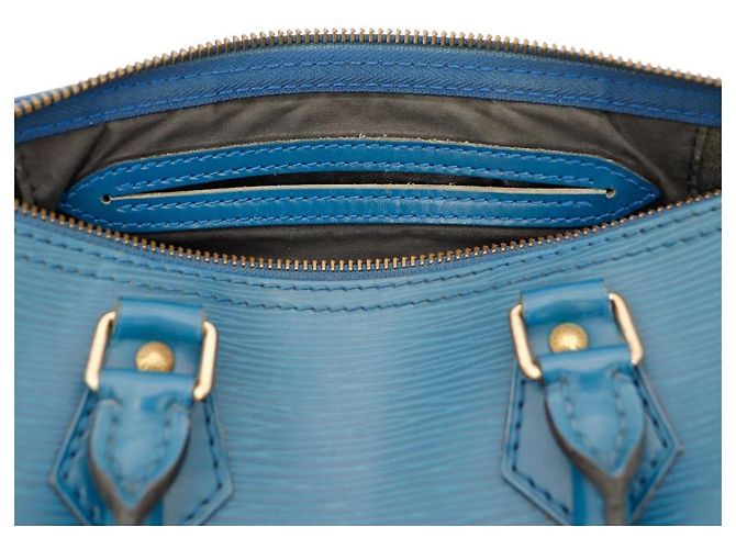 Louis Vuitton Speedy 25 Pelle Epi Blu - vista 12