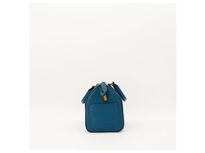 Louis Vuitton Speedy 25 Pelle Epi Blu - vista 3