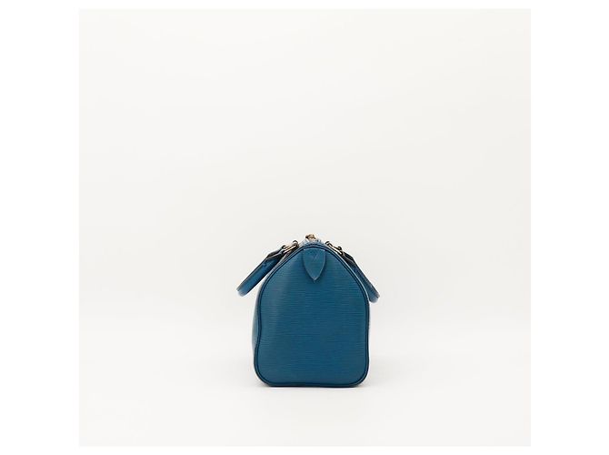 Louis Vuitton Speedy 25 Pelle Epi Blu - vista 5
