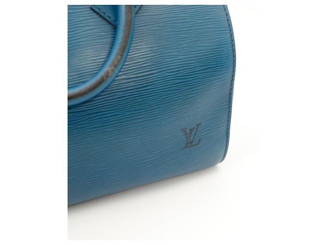 Louis Vuitton Speedy 25 Pelle Epi Blu - vista 7