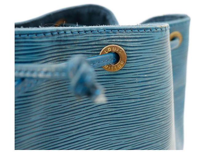 Louis Vuitton Borsa a Secchiello Noé in Pelle Epi Blu - vista 7