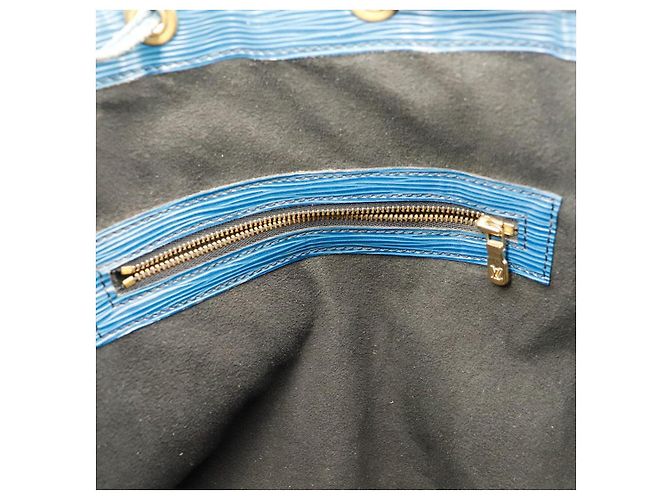 Louis Vuitton Borsa a Secchiello Noé in Pelle Epi Blu - vista 11