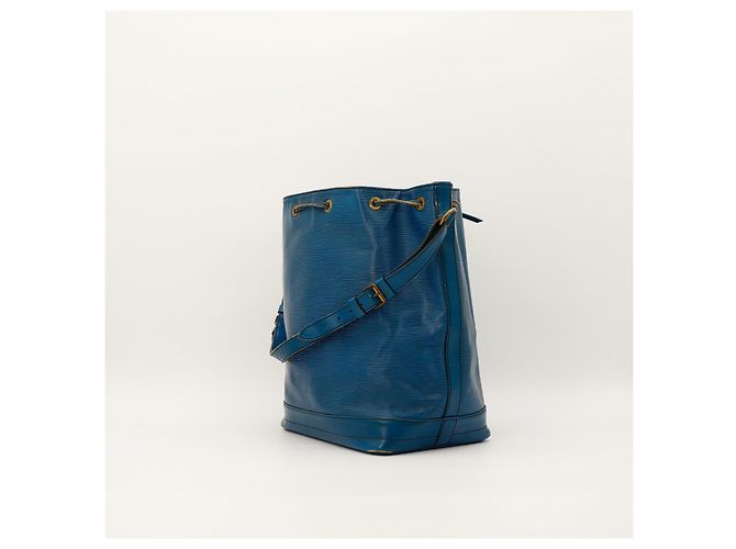 Louis Vuitton Borsa a Secchiello Noé in Pelle Epi Blu - vista 4