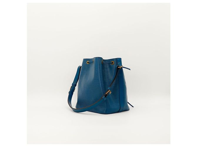 Louis Vuitton Borsa a Secchiello Noé in Pelle Epi Blu - vista 4