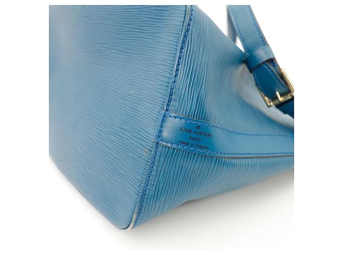 Louis Vuitton Borsa a Secchiello Noé in Pelle Epi Blu - vista 9