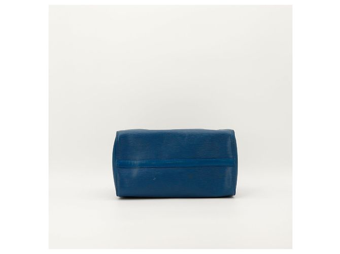 Louis Vuitton Speedy 30 in pelle Epi Blu - vista 6