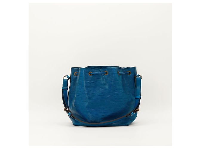 Louis Vuitton Borsa Noe in pelle Epi blu - vista 3