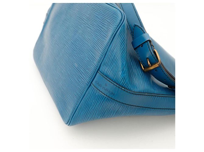 Louis Vuitton Borsa Noe in pelle Epi blu - vista 9