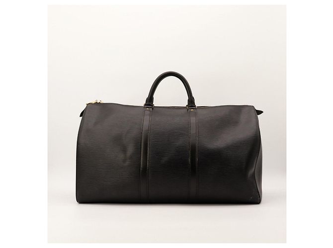 Borsa da viaggio Louis Vuitton Keepall 55 pelle Epi Nero - vista 3