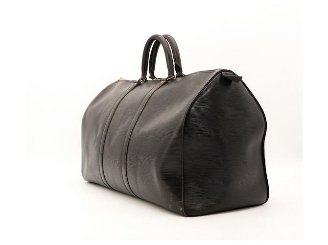 Borsa da viaggio Louis Vuitton Keepall 55 pelle Epi Nero - vista 4