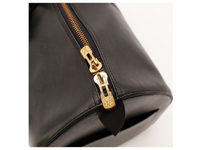 Borsa da viaggio Louis Vuitton Keepall 55 pelle Epi Nero - vista 7