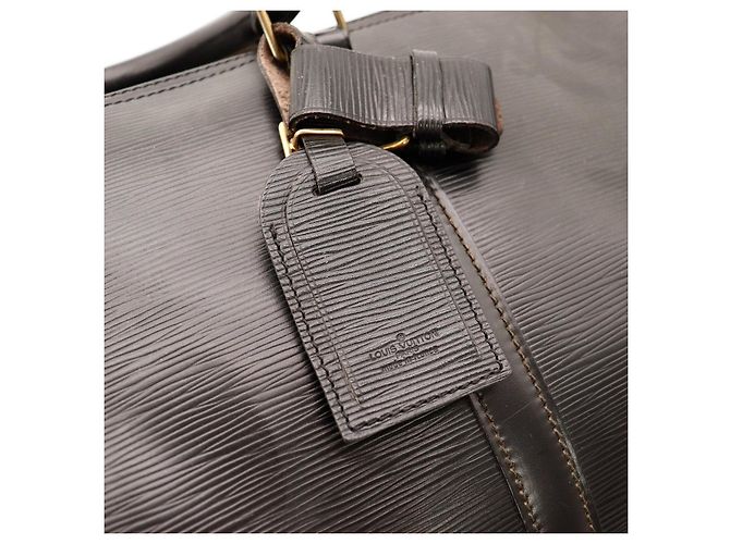 Borsa da viaggio Louis Vuitton Keepall 55 pelle Epi Nero - vista 9