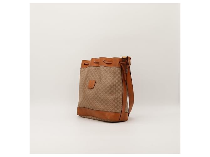 Céline Celine Borsa a Secchiello in Tela Monogram Marrone Beige - vista 2