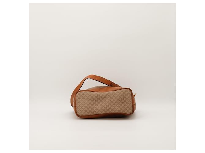 Céline Celine Borsa a Secchiello in Tela Monogram Marrone Beige - vista 5