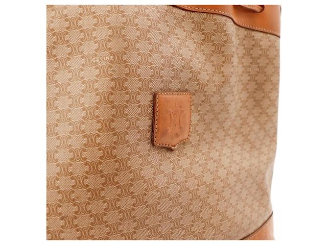 Céline Celine Borsa a Secchiello in Tela Monogram Marrone Beige - vista 6