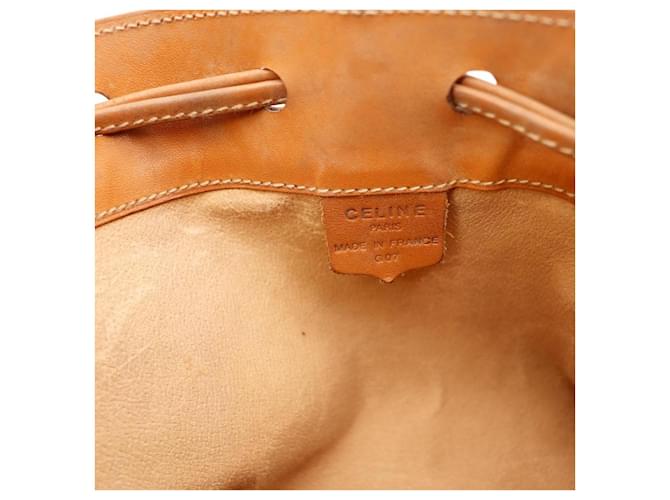 Céline Celine Borsa a Secchiello in Tela Monogram Marrone Beige - vista 9