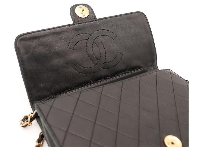 Borsa Chanel Classic Flap in pelle nera Nero - vista 9