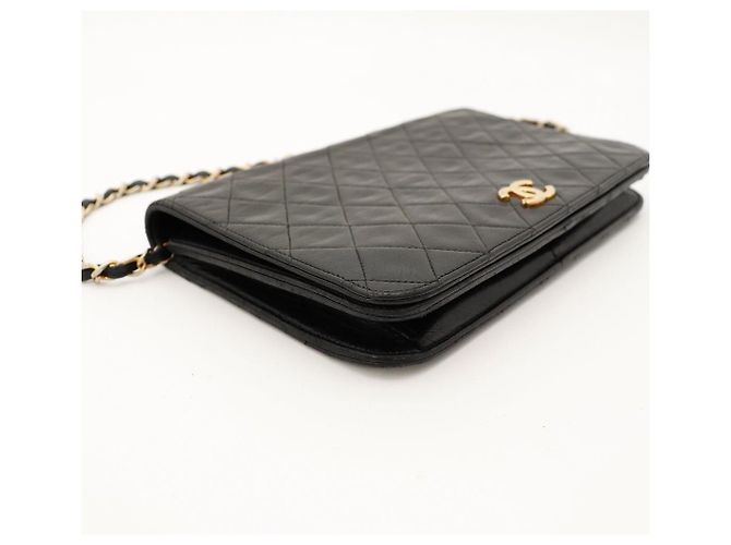 Borsa Chanel Classic Flap in pelle nera Nero - vista 8