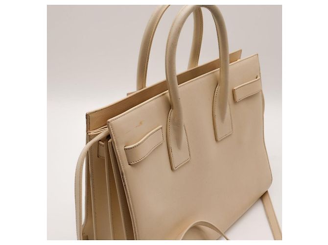 Saint Laurent Sac de Jour Nano - Pelle Beige - vista 10