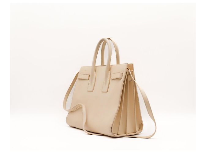 Saint Laurent Sac de Jour Nano - Pelle Beige - vista 4