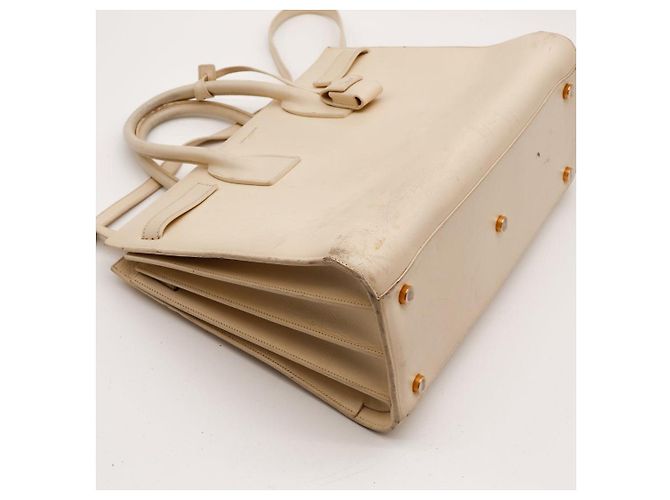 Saint Laurent Sac de Jour Nano - Pelle Beige - vista 7