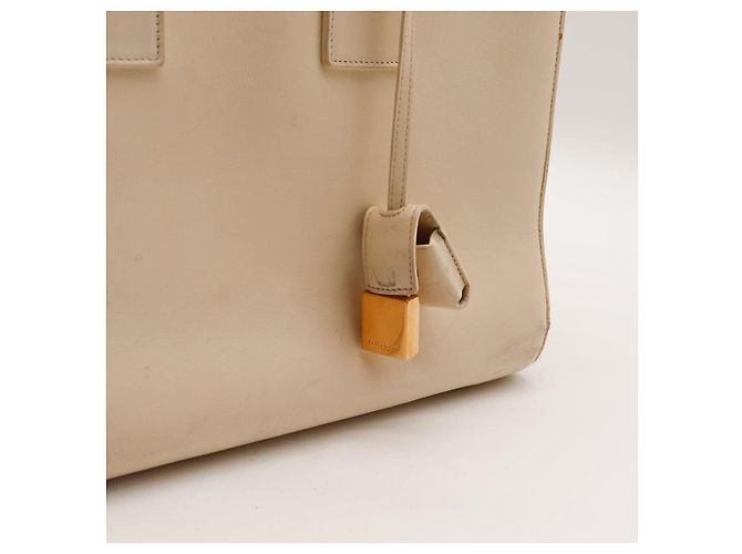 Saint Laurent Sac de Jour Nano - Pelle Beige - vista 8