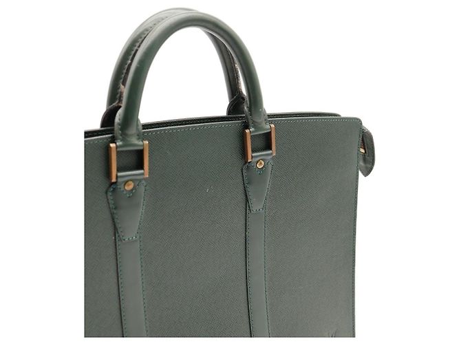 Louis Vuitton Valigetta in pelle Taiga Verde - vista 6