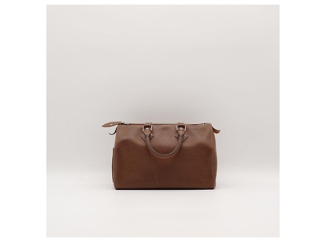 Louis Vuitton Speedy 30 Borsa Pelle Epi Marrone - vista 3